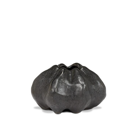Knobby Black Vase
