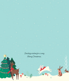 Christmas - Fox & Deer Spinning Wheel