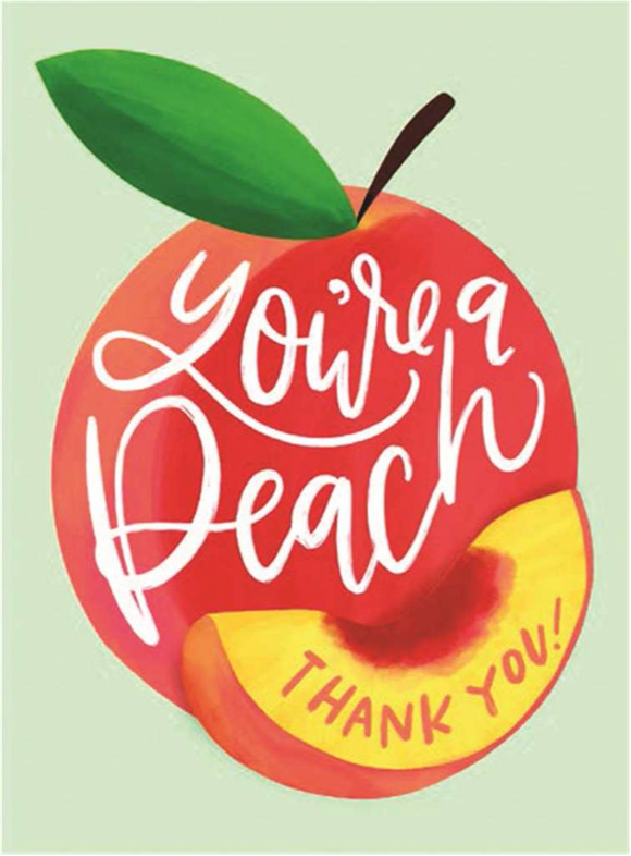 You're a Peach - Thank You Notes