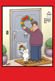 Christmas Humour - Dog Wreath