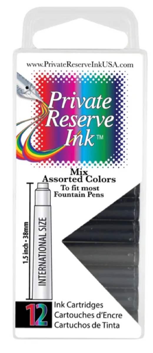 Private Reserve Multi-Colour 12pk Fountain Pen Cartridge