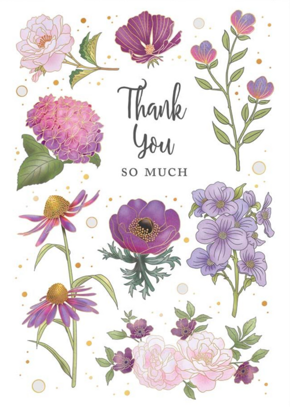 Thank You - Purple Flowers