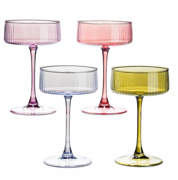 Lustre Light Optic Cocktail Coupe set/4