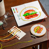 Burger Mini Cross Stitch Embroidery Kit