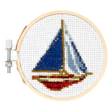 Sailboat Mini Cross Stitch Embroidery Kit