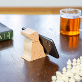 Dog Beechwood Phone Stand