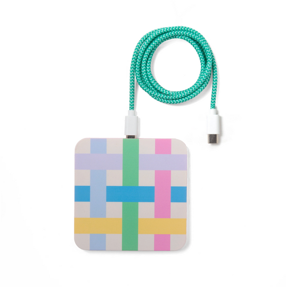 Bright Plaid Wireless Charger