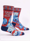 Mens Socks - Crazy Cat Dude