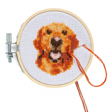 Golden Retriever Mini Cross Stitch Embroidery Kit