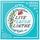 A Cross Stitch Kit - Live Laugh Loathe