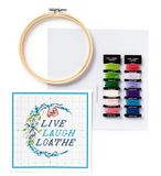 A Cross Stitch Kit - Live Laugh Loathe