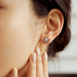 Lover's Tempo Nico Fan Earrings: Gold White Opals