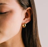 Lover's Tempo Willa Hoop Earrings: Waterproof Gold