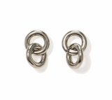 Lover's Tempo Linx Earrings: Waterproof Silver