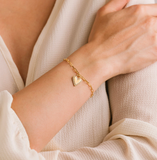 Lover's Tempo Verona Pave Heart Bracelet: Gold