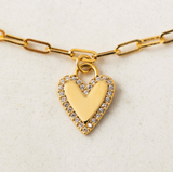 Lover's Tempo Verona Pave Heart Bracelet: Gold