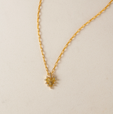 Lover's Tempo Love Token Heart Necklace: Gold & White Opal