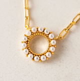 Lover's Tempo Kismet Pearl Necklace: Gold