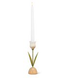 White Tulip Taper Holder