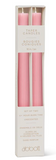 Taper Candle set/2 Ridged - Pink