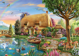 1000 pc Puzzle - Lake Side Cottage