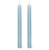 Taper Candle set/2 Ridged - Blue