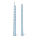 Taper Candle set/2 Twirl - Blue