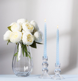 Taper Candle set/2 Twirl - Blue