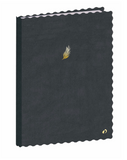 Quo Vadis Black Feather Lined Notebook