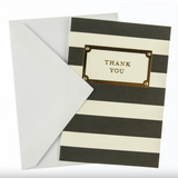 Black and White Stripes Boxed Thank You