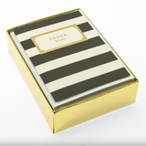 Black and White Stripes Boxed Thank You