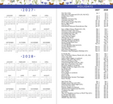 2027-28 Two Year Pocket Planner - Wildflower Garden