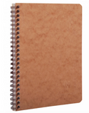 A5 Tan Spiral Clairefontaine - Lined with Divider Pockets 5.8" x 8.3"