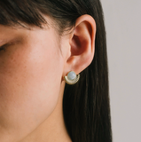 Lover's Tempo Moonpetal Sky Stud Earrings: Gold