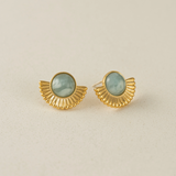 Lover's Tempo Moonpetal Sky Stud Earrings: Gold