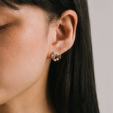 Lover's Tempo Amorette Pink Stud Earrings: Gold