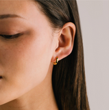 Lover's Tempo Maya Hoop Earrings: Waterproof Gold