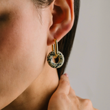 Lover's Tempo Thames Dot Hoop Earrings: Waterproof Gold