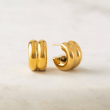 Lover's Tempo Hailey Hoop Earrings: Waterproof Gold