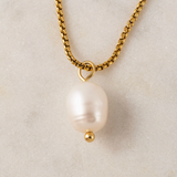 Lover's Tempo Oceane Pearl Necklace: Waterproof Gold