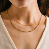 Lover's Tempo Bobbi Layered Necklace: Waterproof Gold