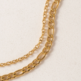 Lover's Tempo Bobbi Layered Necklace: Waterproof Gold