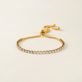 Lover's Tempo Round Prism Bracelet: Waterproof Gold