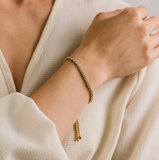 Lover's Tempo Round Prism Bracelet: Waterproof Gold