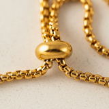Lover's Tempo Round Prism Bracelet: Waterproof Gold