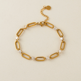 Lover's Tempo Riva U-Link Bracelet: Waterproof Gold