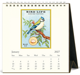 2027 Desk Calendar - Vintage Birds