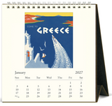 2027 Desk Calendar - Vintage Travel
