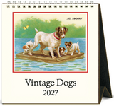 2027 Desk Calendar - Vintage Dogs