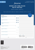 A5 2027 Week on One Page with Notes